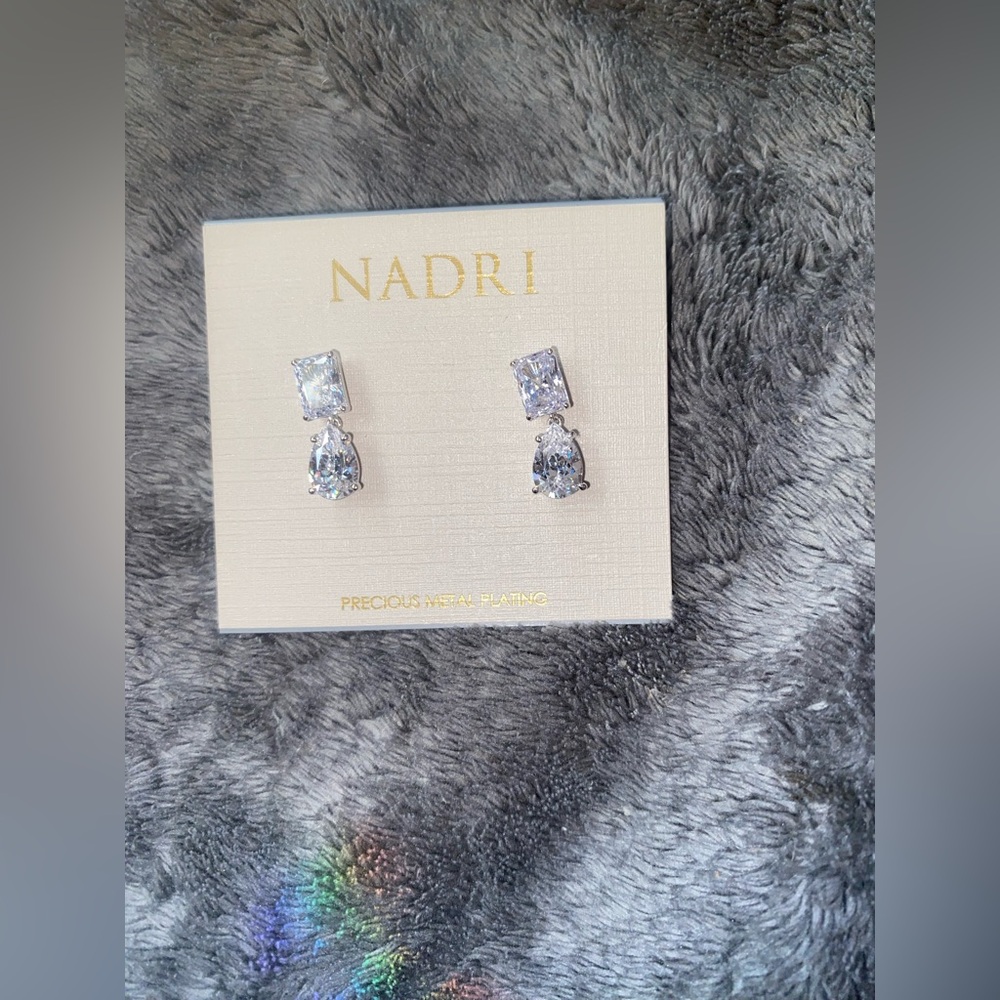 BNWT Nadri Shine On Cubic Zirconia Drop Earrings $60
